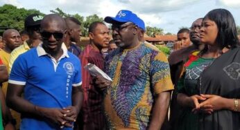 Benue APC senatorial candidate, Oleho visits Igama, donates relief materials to victims