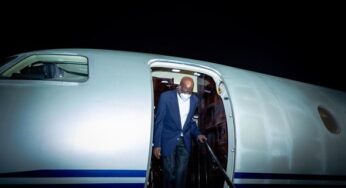 Tinubu returns from France (Photos)