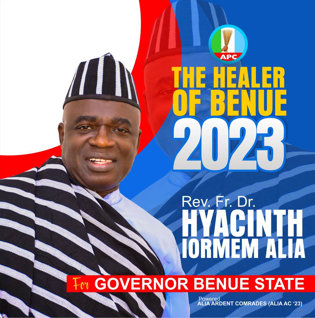 Benue APC guber candidate, Rev Fr Alia to announce his running mate today