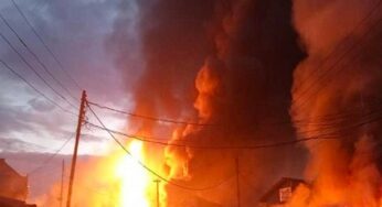 BREAKING: Unknown gunmen strike in Anambra, set shops, trucks, cars on fire