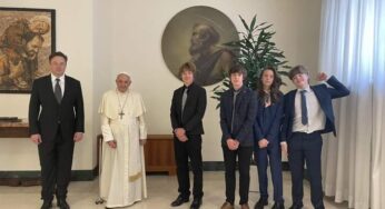 Billionaire, Elon Musk, children meet Pope Francis