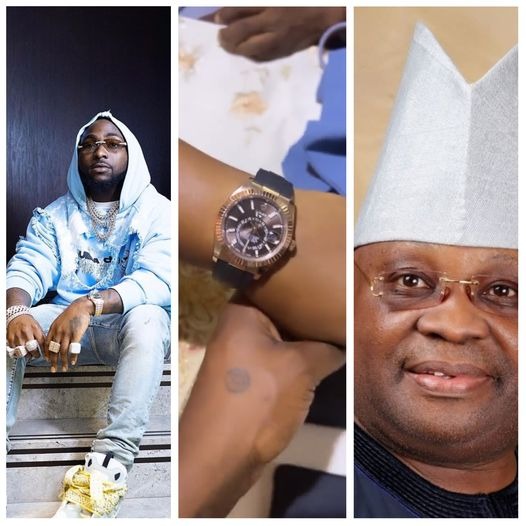 Davido gifts Governor-elect, Adeleke Rolex worths millions of naira