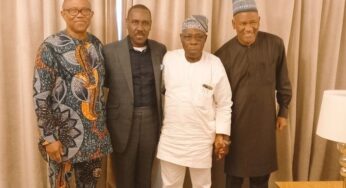 2023: Obasanjo welcomes Peter Obi, Baba-Ahmed