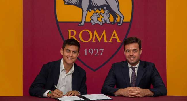 Dybala joins AS Roma on a free transfer
