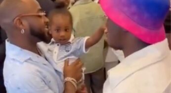 Davido attends UK church with second son, Dawson