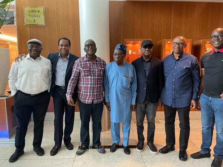Defection fever: Obasanjo, Wike, Obi, others meet in London (Photos)