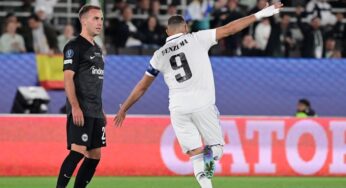 Benzema shines as Real Madrid beat Frankfurt 2-0