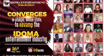 Idoma entertainers, stakeholders hold maiden conference in Otukpo September 16