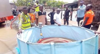 Flood: Benue SEMA installs water purifier for flood victims (Photos)