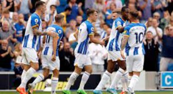 EPL: Brighton beat Leicester City 5-2