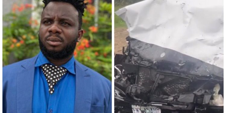 Comedian Sabinus escapes death in terrible accident (Video)