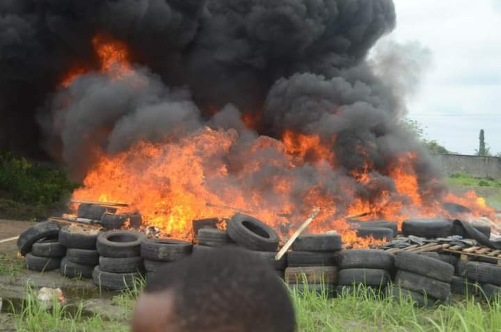 NDLEA burns seized cocaine worth N194bn in Ikorodu (Photos)