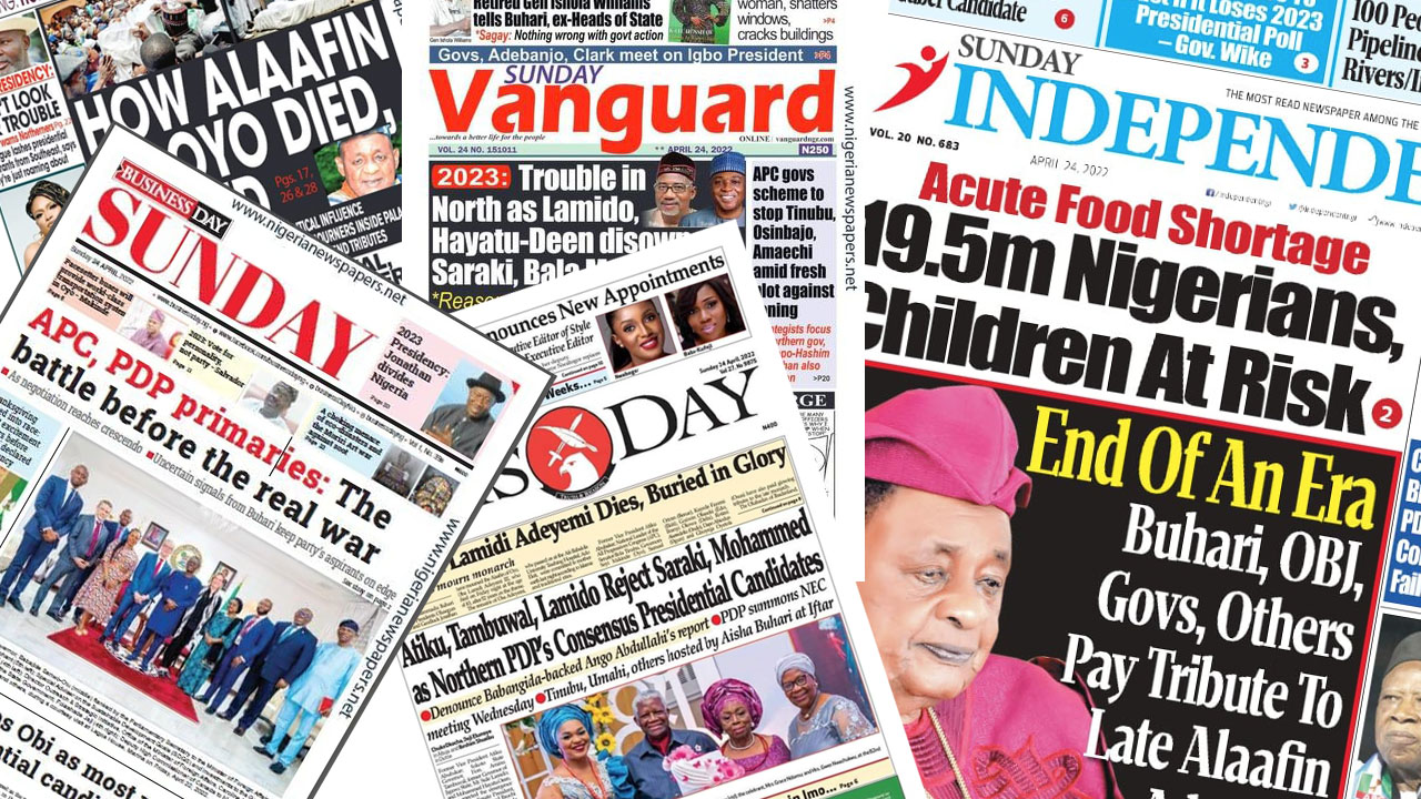 NIGERIAN NEWSPAPER FRONT PAGES: 9 December 2022
