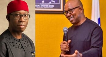 Okowa blasts Peter Obi for going from church to church