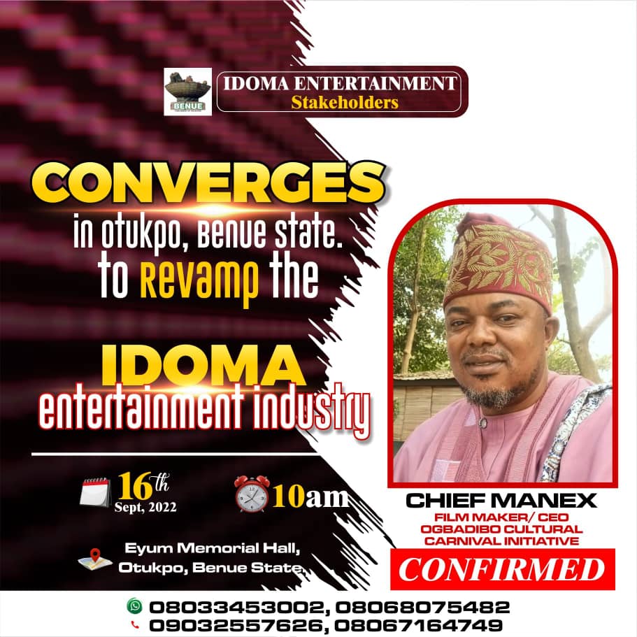 Idoma Entertainers, stakeholders’ conference holds in Otukpo tomorrow 