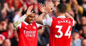 Arsenal back on top of the Premier League after thrashing Nottingham 5-0