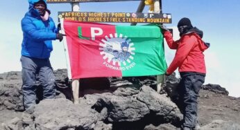 Peter Obi: LP supporter takes campaign to Mount Kilimanjaro