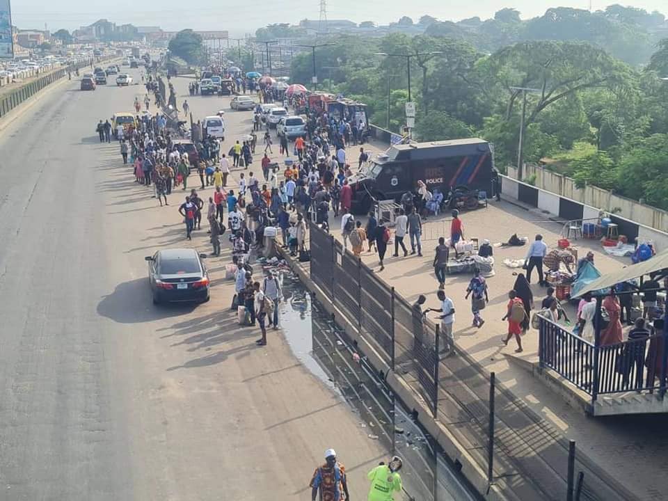 Danfo drivers shut down operations in Lagos