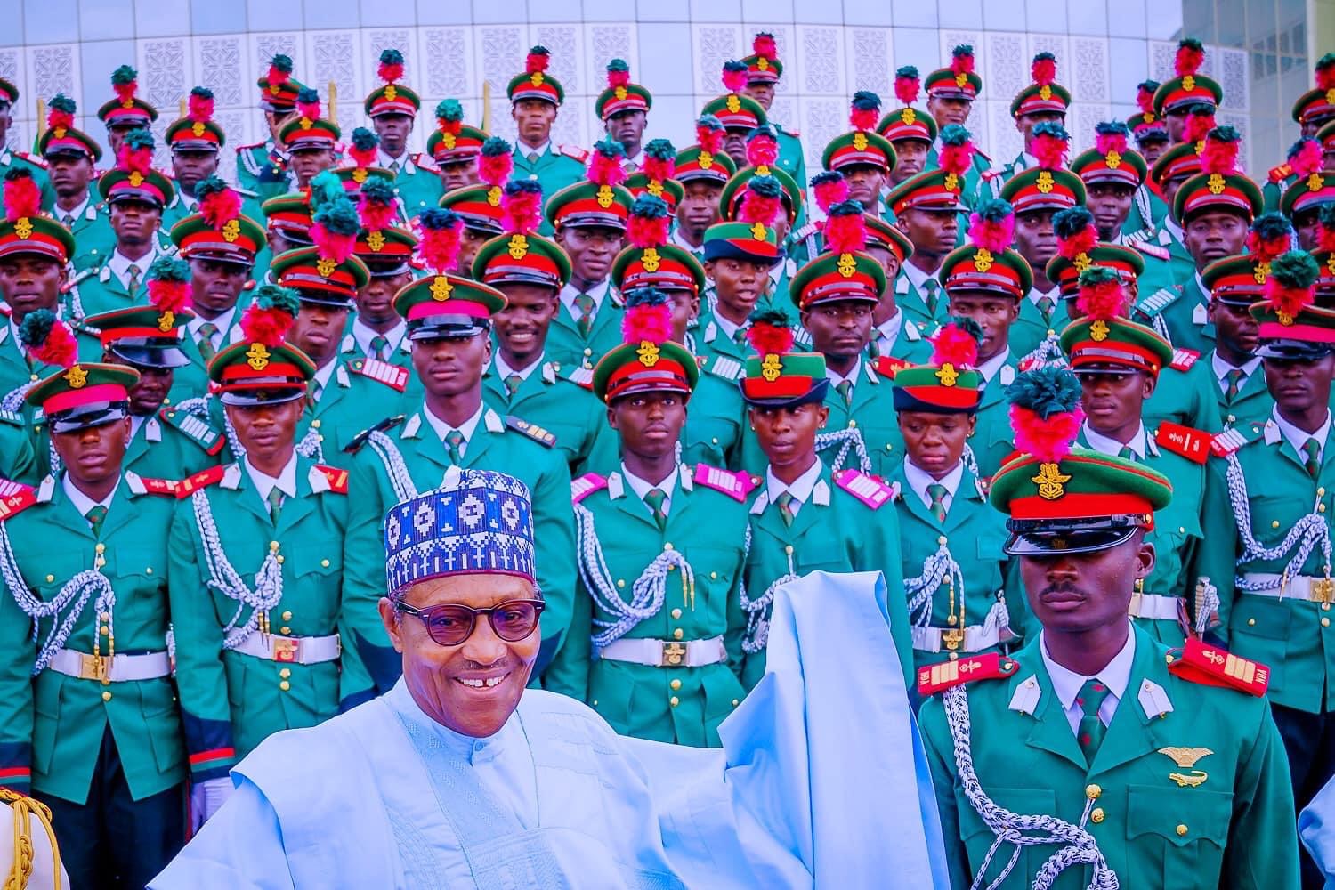NDA: Buhari attends passing out parade, commissioning ceremony of 69 regular course