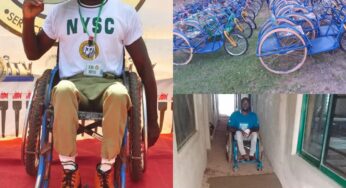 Disabled corps member rehabilitates public offices, set to donate tricycles