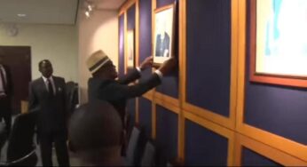 Moment Wike removed Omehia’s portrait from Rivers govt House