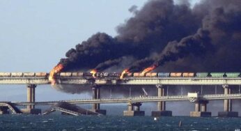 Oil tankers explode on key Crimea-Russia bridge