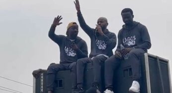 Fuji singers, Pasuma Malaika, Atawewe perform at Tinubu’s rally in Lagos