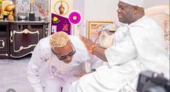 BBNaija’s Hermes visits Ooni of Ife (Photos)