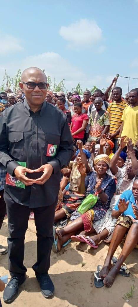 Peter Obi visits flood victims in Benue (Photos)
