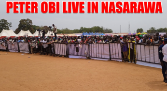 Thousands storm Peter Obi’s rally in Lafia, Nasarawa (Video)