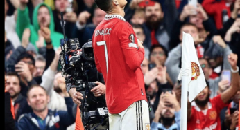 Manchester United 3-0 Sheriff: Ronaldo reacts after Europa League goal