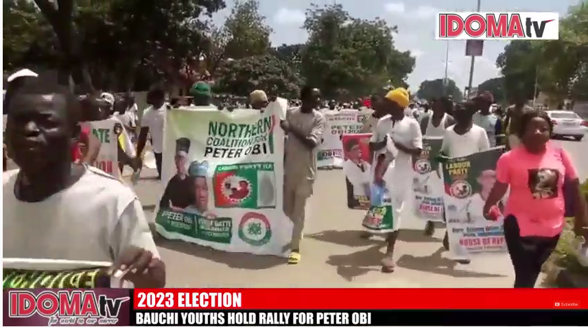 Thousands turn up for Peter Obi rally in Bauchi (Video)