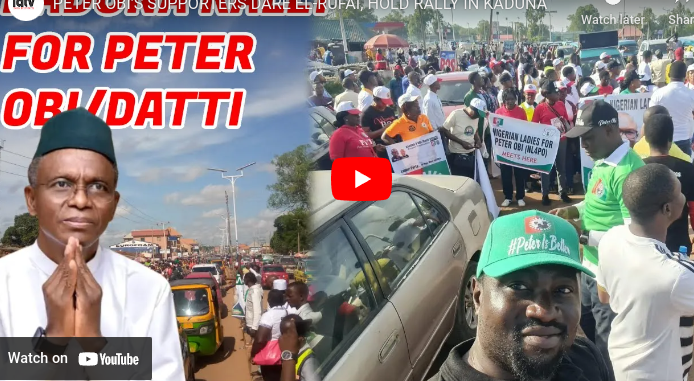 Peter Obi’s supporters dare El-Rufai, hold rally in Kaduna