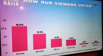 Details of how Nigerians voted for Phyna, Brayann, others emerge