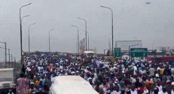 BREAKING: MC Oluomo, supporters shut down Lagos with 5-million man march for Tinubu 