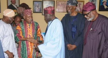 2023: Tinubu arrives Akure, meets Afenifere leader, Pa Fasoranti