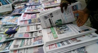 Nigerian Newspapers: Front pages of today’s top newspapers in Nigeria