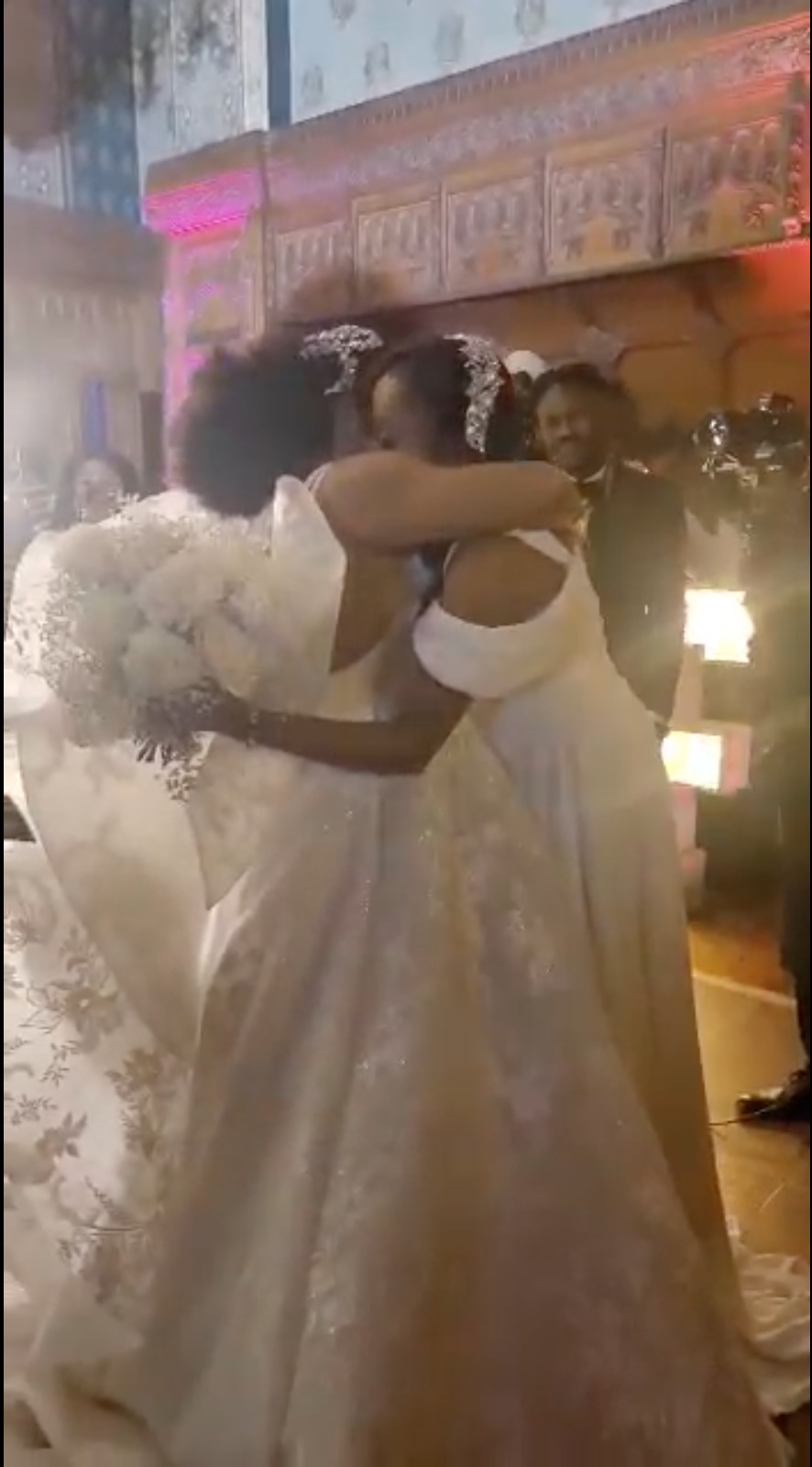 ‘You are next’ – Rita Dominic hands Bouquet over to Michelle Dede