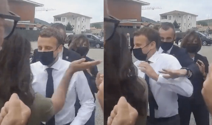 Angry woman slaps President Macron (VIDEO)