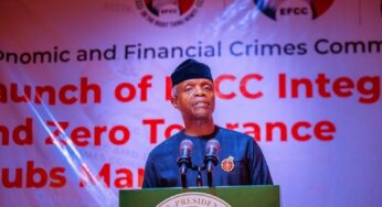 EFCC book launch: Osinbajo issues strong warning to corrupt individuals