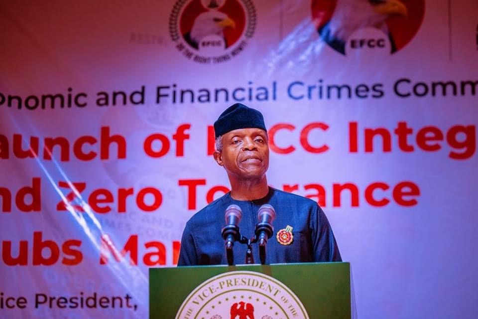 EFCC book launch: Osinbajo issues strong warning to corrupt individuals