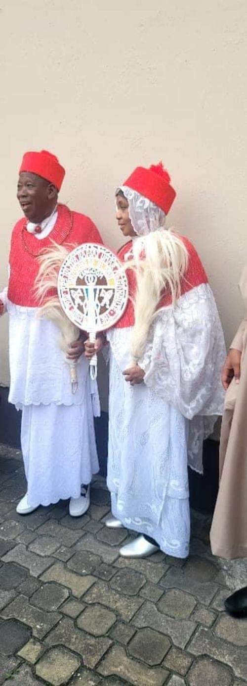 Ganduje, wife conferred with chieftaincy titles in Delta (Photos)