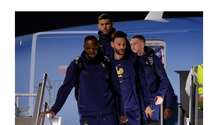 France team arrive Qatar for World Cup defence