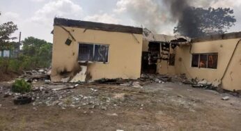 BREAKING: Gunmen set INEC office in Ebonyi on fire