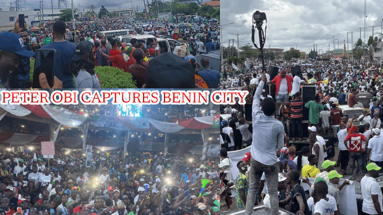 Highlights Of Peter Obi’s Rally That Shut Down Benin City (WATCH)