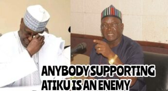 Anybody supporting Atiku is an enemy – Ortom (watch)