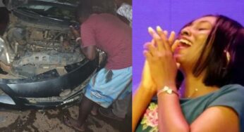 Gospel singer, Noella escapes death in terrible car accident