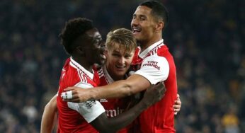 Arsenal beat Wolves 2-0, move five points clear at Premier League summit