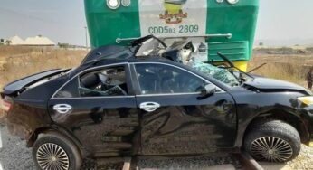 Train crushes driver, car in Abuja