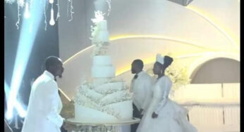 See Debby Enenche and Sam Uloko’s giant wedding cake (Video)